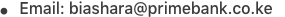 prime bank biashara email